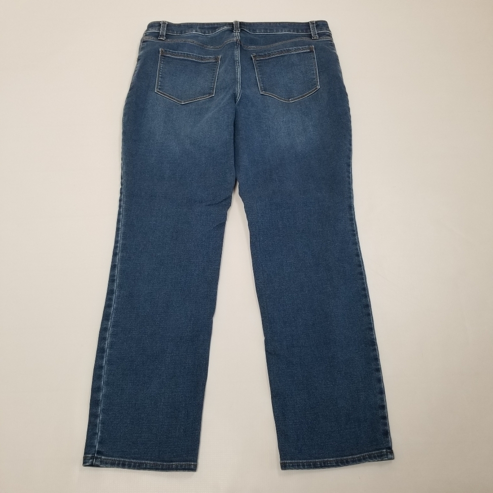 Susan Graver Straight Jeans Size 14P - Picture 3 of 7